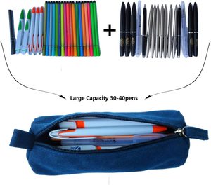 Gelory Nhà Sản Xuất Chuyên Nghiệp Nhiều Màu Vải Văn Phòng Phẩm Xách Tay Đơn Giản Bút Túi Pouch Thực Tế Bền Dây Kéo Bút Chì Trường Hợp - Product Image 3