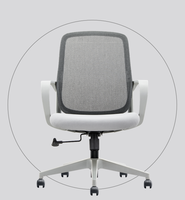 Chaise de bureau ergonomique moderne de luxe Chaise d'ordinateur pivotante confortable avec tissu maillé Chaise de bureau mobile confortable