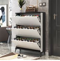 Meuble à chaussures d'entrée en bois moderne, style luxe léger, avec rangement de grande capacité de type seau, mobilier de maison