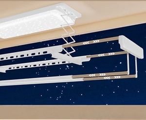 Séchoir électrique métallique intelligent pour balcon, télécommandé par la voix, avec éclairage, élévateur télescopique et séchage automatique à l'air - Product Image 4
