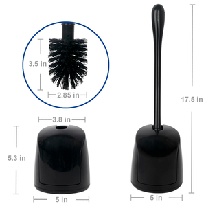 High Quality Durable Plastic Toilet <b>Brush</b> Set with Long Handle and Seat Black Bathroom <b>Brush</b> for Bathing - Product Image 2