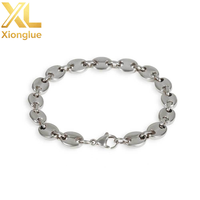 Brazalete Unisex con Diseño de Granos de Café, Cadena de Eslabones de 0.3m de Grosor, Engaste de Garra, Estilo Hip Hop, Joyería Hecha en China