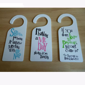 Nuevo listado de gama alta al por mayor de alta calidad impermeable Pvc Hotel Door Hangers Flyer - Product Image 5
