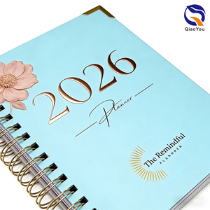 Cuaderno de Tapa Dura con Espiral Metálico, Logotipo en Lámina Dorada Rosa y Borde Metálico, Venta al Por Mayor - Product Image 2