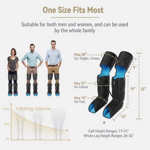 Botas de Masaje de Piernas con Compresión de Aire y Diseño de Cremallera, Masajeador de Piernas Inteligente, Terapia de Masaje de Pantorrillas y Pies - Product Image 6