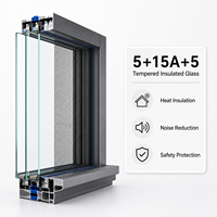 Série 120 – Cadre de fenêtre coulissante moderne en aluminium à rupture de pont thermique, design panoramique ultra-étroit à six rails, profilé de 2,0 mm, OEM ODM
