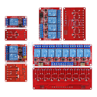 Module de relais de déclenchement haut et bas niveau 1/2/4/8 canaux 5V 12V 24V avec bouclier de carte de Support d'optocoupleur