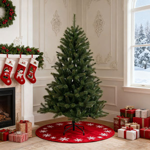 Árbol de Navidad Artificial Preiluminado con Tronco de Madera Real y Ramas Realistas - Product Image 6