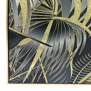 Art mural abstrait avec cadre flottant, papier imprimé <span class=keywords><strong>aquarelle</strong></span> classique orné de feuilles d'<span class=keywords><strong>arbre</strong></span>, pour la décoration de la maison - Product Image 2