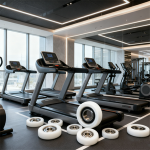 Bogenförmige POM-Führungsrollen mit Lager für Rudermaschinen-Sitzschienen - Product Image 1