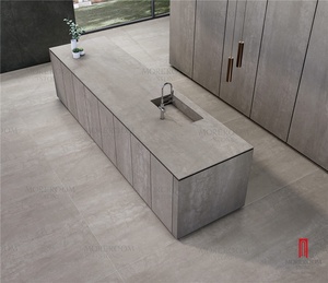 Comptoir de cuisine en porcelaine, marbre gris, comptoir, vanité - Product Image 2