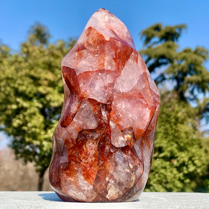 Venta al por Mayor de Figuras de Cristal Talladas en Hematita de Cuarzo Rojo Natural, Decoración de Cristal - Product Image 2