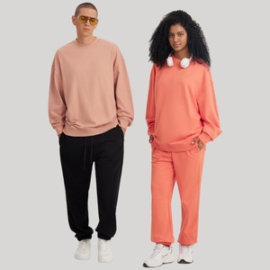 330G Plus Size Hoodies & Sweatshirts Hommes Manches Longues Ras Du Cou Solide Personnalisé - Product Image 3