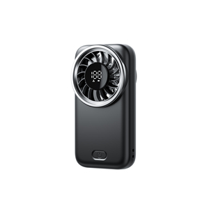 Ventilateur de poche portable rechargeable par USB-C, ultra fin, 5 vitesses, batterie polymère 1200 mAh - Product Image 1