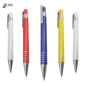 Logo personnalisé JESS BP197 stylo à bille design coloré 1.0mm largeur d'écriture sport corps Type Push Open bleu/noir encre stylo fantaisie - Product Image 1