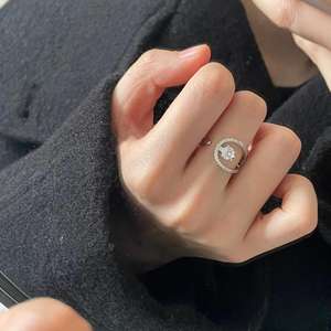 Anillo de Plata de Ley S925 con Incrustaciones de Circonita Hueca, Diseño de Nicho de Alta Gama, Anillo de Moda de Lujo para Mujer - Product Image 4