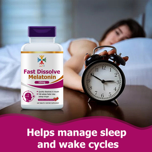 Private Label Fast Dissolve Melatoinin Tablets with Drug Free Sleep Aid Melatonin Promotes Sleep Quality Fall Asleep Faster - Product Image 4
