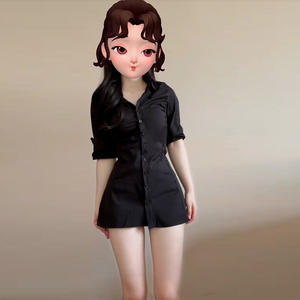 Robe chemise décontractée en mousseline amincissante et lissante pour femme, taille naturelle, imprimé léopard, col en V, coupe trapèze mi-longue, design sexy, printemps - Product Image 4