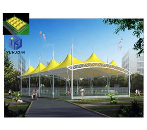 Thép tiền chế xây dựng không gian giàn độ bền kéo cấu trúc màng vải mái bóng râm căng cộng đồng giải trí bóng râm - Product Image 2