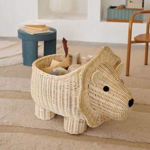 La mejor opción de almacenamiento de mimbre en forma de cordero, cesta de mimbre tejida para almacenamiento de guardería OEM para niños, variedad de tamaños de Vietnam - Product Image 5