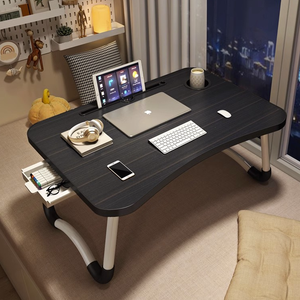 लैपटॉप डेस्क, टैबलेट स्लॉट के साथ बिस्तर टेबल ट्रे और कप धारक bjflamingo तह प्लेट भंडारण दराज के साथ - Product Image 6