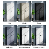 Armoire de classement en acier à double porte avec serrure éclair, étagères réglables, armoire de rangement antirouille pour documents confidentiels