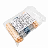 Kit Surtido de 300 Resistencias de Película Metálica de 1/4W, Tolerancia del 1%, Valores de Resistencia de 10-1M, 30 Valores Diferentes, 10 de Cada Valor en Bolsa