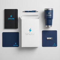 Coffret Cadeau d'Entreprise Personnalisé avec Logo – Nouvelle Boîte de Rentrée pour Employé – Journal, Carnet de Luxe Portable, Stylo, Gobelet, Tapis de Souris, Clé USB
