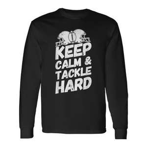 T-shirt à manches longues Keep Calm And Tackle Hard Football - Product Image 1