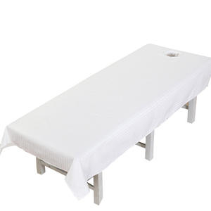 Al por mayor de poliéster de algodón blanco de 1cm de mesa de masaje de la hoja - Product Image 2