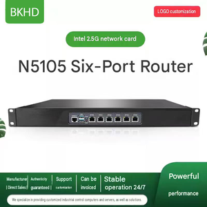 Dispositivo de red en rack BKHD J5005 i3 i5 i7 6 LAN 2.5G 1U con servidor de firewall Intel I226V DDR4 - Product Image 1