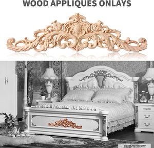 กุหลาบไม้แกะสลักหรูหราสำหรับตกแต่งตู้และเฟอร์นิเจอร์ห้องครัวคลาสสิกการปรับปรุงไม้ดอกกุหลาบ - Product Image 5