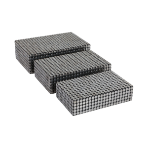 Scatole Decorative per Organizzazione con Coperchio a Motivo a Pois Metallici, Set di Contenitori per Gioielli e Decorazioni per la Casa - Product Image 3