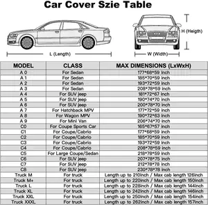 Copertura per auto Oxford antivento antigrandine e tessuto impermeabile adatto per ombrellone resistente