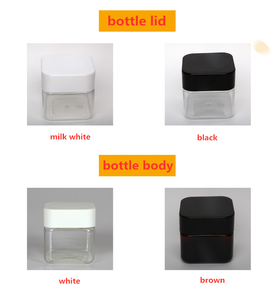 Bình Lọ Vuông Nhựa PET Trong Suốt 180 ML Bình Đựng Rỗng Hộp Đựng Bình Đựng Lon Có Nắp Vặn Màu Đen - Product Image 5