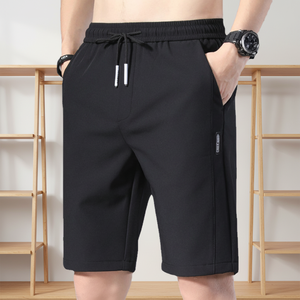 Shorts de sport décontractés d'été pour hommes OEM O&M, taille élastique, séchage rapide, légers, motif uni, cinq quarts - Product Image 6