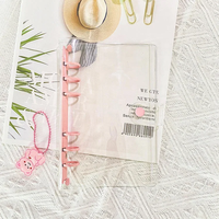 Carnet à 6 anneaux en PVC à paillettes sèches imprimé sur mesure, cadeaux pour filles, étudiants, Noël, promotionnel, couverture de carnet rechargeable