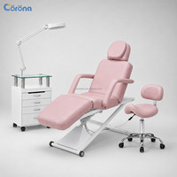 Lit d'esthétique électrique professionnel à 3 moteurs, lit de traitement facial réglable pour salon de beauté