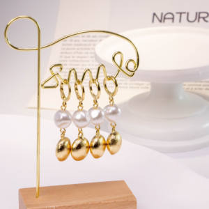 Nouvelles boucles d'oreilles pendantes bohèmes en perles d'eau douce Joolim, alliage de cuivre plaqué argent, boucles d'oreilles pendantes tendance pour mariage - Product Image 3