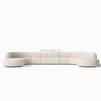 FERLY Luxury American Style Wohnzimmer gebogenes Design mit mehreren Sitzen Modularität Sofas U-Sofa Sectional