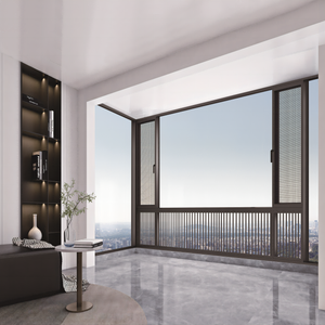 Ventana Abatible de Aluminio Moderna, Insonorizada, para Baño, con Apertura Vertical, <span class=keywords><strong>Triple</strong></span> Vidrio Aislante, Aislamiento Térmico, Ahorro de Energía - Product Image 3