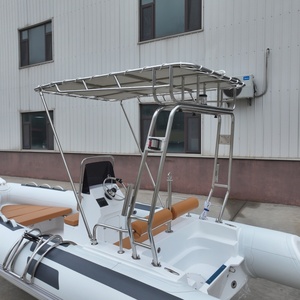 Nouveau design 2026 – Bateau pneumatique semi-rigide <span class=keywords><strong>de</strong></span> 4,80 m avec coque en fibre <span class=keywords><strong>de</strong></span> verre, bâche <span class=keywords><strong>de</strong></span> protection et table intégrée pour la pêche - Product Image 4