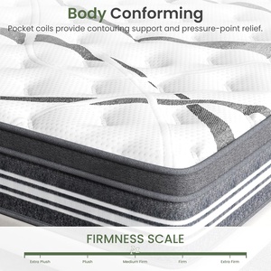 Khách Sạn Hot Sang Trọng Hiện Đại Nệm Vua Nữ Hoàng Kích Thước Euro Top Đen Gel Bộ Nhớ Bọt Túi Cuộn Dây Cuộn Trong Hộp Phòng Ngủ Đồ Nội Thất Nhà - Product Image 4