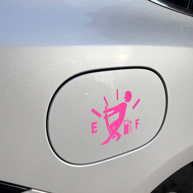 Custom Black Vinyl Car Fuel Tank Cap Stickers Funny Sign Letter Decals Transferable Car Decals
