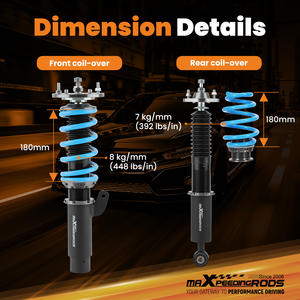 Maxpeedingrods Kit Amortisseurs Combinés Filetés à Amortissement Réglable 24 Voies pour <span class=keywords><strong>BMW</strong></span> Série 3 <span class=keywords><strong>E46</strong></span> 316i 318i 325i 328i 330i 323i 325i <span class=keywords><strong>318d</strong></span> 320d - Product Image 4