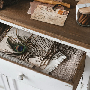 Nordic <strong>Retro</strong> White Home Furniture Solid Wood Drawers 2 Doors European Vintage Designs Living Room Cabinet <strong>Sideboard</strong> - Product Image 2