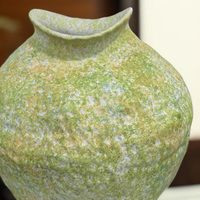 Vase de table en céramique de luxe Art Déco vert mat, écologique, cuit à haute température, étanche, pour hôtel et décoration intérieure PENGHAN