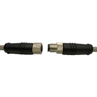 Adaptateur de connecteur droit circulaire M8 noir Bi-Win BWM8-02M-MXXS180 pour usage automobile en environnements difficiles - Vente en gros