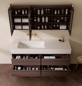 <span class=keywords><strong>Mobile</strong></span> da <span class=keywords><strong>Bagno</strong></span> con Lavabo Singolo Semi-Incassato, Armadietti da <span class=keywords><strong>Bagno</strong></span> Bianchi - Product Image 5