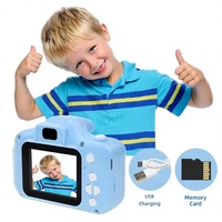 Bebekler ve Çocuklar için Çizgi Film Oyuncaklı Dijital Kamera, Fotoğraf Çekme, Video Kayıt, Mini Kamera, 2.0" Ekran, ABS Malzeme, Sınır Ötesi